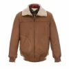 Cheapest 🥰 Roundtree & Yorke Faux Suede Sherpa Bomber Natural 🎁
