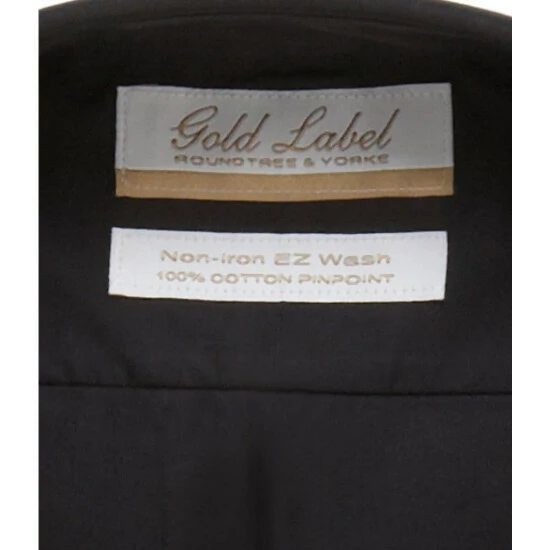 Best Pirce 🔔 Gold Label Roundtree & Yorke Non-Iron Full-Fit Button-Down Collar Solid 👗 Dress 👕 Shirt Blue 😍 - Image 5