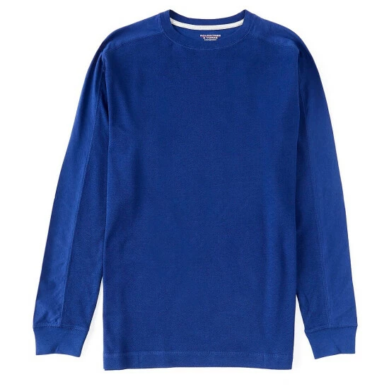 Top 10 ๐ฅ Roundtree & Yorke Long Sleeve Crew Neck Rice Knit Lounge Pullover Deep Blue ๐ - Image 2