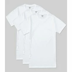 Deals 🎁 Gold Label Roundtree & Yorke 3-Pack Slim Fit Crew Neck Supima Cotton T-Shirts 3-Pack White 🛒
