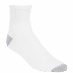 Cheapest ❤️ Gold Label Roundtree & Yorke Big & Tall Cushion 6-Pack Quarter Athletic 🧦 Socks White 🥰