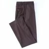 Best deal 🔔 Roundtree & Yorke TravelSmart Ultimate-Comfort Easy-Care Wool Blend Windowpane Flat-Front 👗 Dress Pants Brown 🔥
