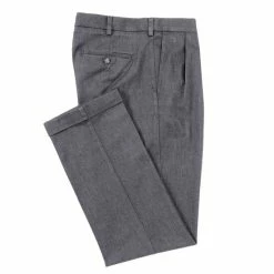Best Sale 🔥 Roundtree & Yorke Big & Tall TravelSmart CoreComfort Non-Iron Pleated Classic/Relaxed Fit Chino Pants Charcoal Heather ❤️