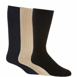 Best Sale ✨ Gold Label Roundtree & Yorke Casual Crew 🧦 Socks 3-Pack Dark Brown 🛒