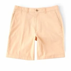 Cheapest ✨ Roundtree & Yorke 9#double; Inseam Flat-Front Washed Chino Shorts Light Blue 🔥