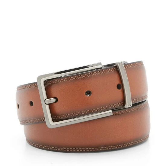 New ๐ Roundtree & Yorke Double Leather Reversible Belt Brown ๐