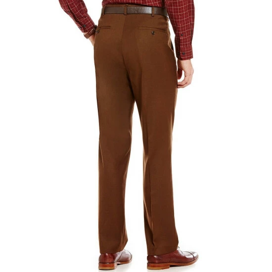 Cheapest 🌟 Roundtree & Yorke TravelSmart Luxury Gabardine Ultimate Comfort Classic Fit Non-Iron Flat Front 👗 Dress Pants Blue ✨ - Image 7