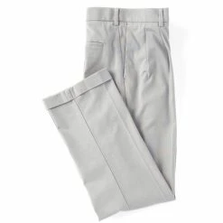 Outlet 🔔 Roundtree & Yorke TravelSmart CoreComfort Dobby Texture Flat-Front Straight Fit Chino Pants Mole Skin 🎉