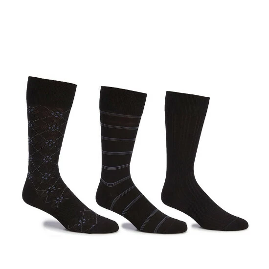 Brand new β Gold Label Roundtree & Yorke Assorted Argyle-Solid-Stripe Crew 𧦠Socks 3-Pack Assorted Pack β€οΈ - Image 2