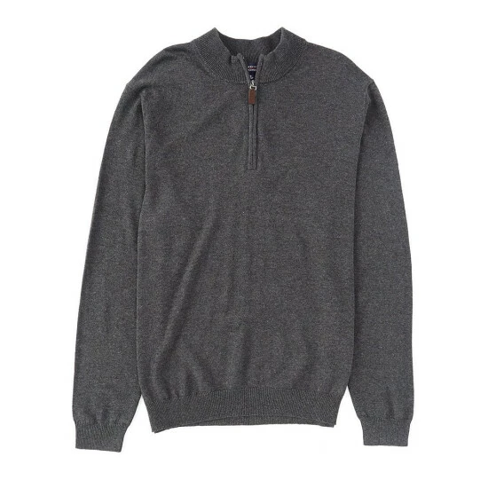 Best deal ๐ Roundtree & Yorke Long-Sleeve Solid Quarter-Zip Pullover Black ๐ฏ
