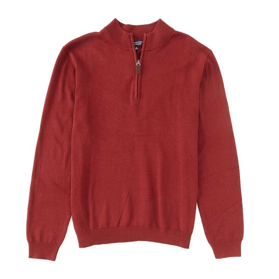 Best deal ๐ Roundtree & Yorke Long-Sleeve Solid Quarter-Zip Pullover Black ๐ฏ - Image 8