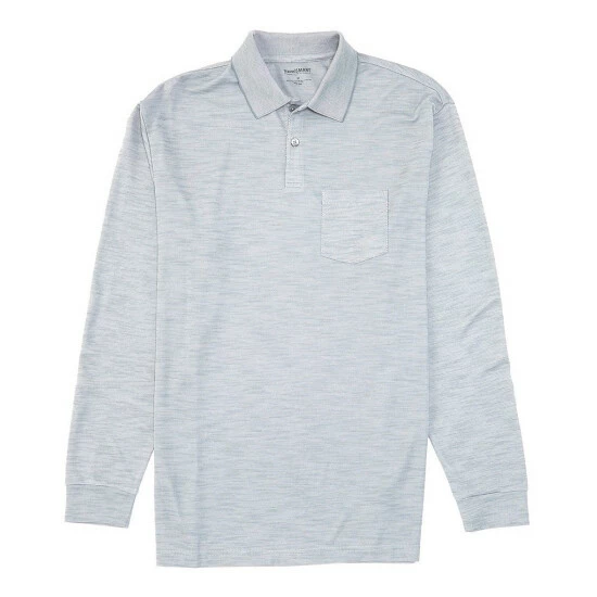 Deals ๐ Roundtree & Yorke TravelSmart Long-Sleeve Solid Polo ๐ Shirt Black ๐คฉ - Image 4