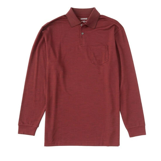 Deals ๐ Roundtree & Yorke TravelSmart Long-Sleeve Solid Polo ๐ Shirt Black ๐คฉ - Image 6