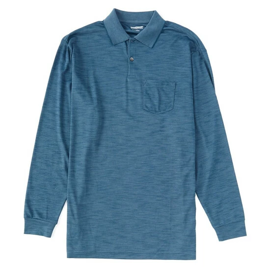 Deals ๐ Roundtree & Yorke TravelSmart Long-Sleeve Solid Polo ๐ Shirt Black ๐คฉ - Image 8