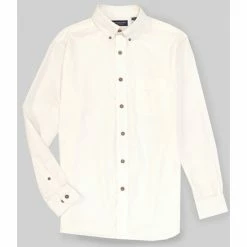 New 😀 Roundtree & Yorke Long-Sleeve Corduroy 👚 Shirt Green Heather 🔔