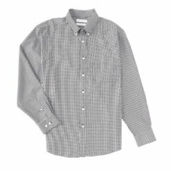 Budget ⭐ Gold Label Roundtree & Yorke Perfect Performance Long Sleeve Gingham Non-Iron 👚 Shirt Nautical Blue 🥰
