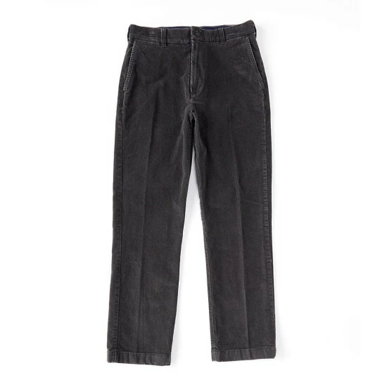 Promo π Roundtree & Yorke Flat Front Corduroy Pants Medium Charcoal β€οΈ