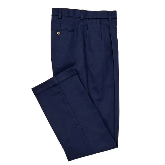 New ⭐ Roundtree & Yorke TravelSmart CoreComfort Big & Tall Non-Iron Pleated Classic Fit Chino Pants Stone ✔️ - Image 3