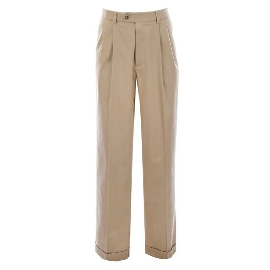 New ⭐ Roundtree & Yorke TravelSmart CoreComfort Big & Tall Non-Iron Pleated Classic Fit Chino Pants Stone ✔️ - Image 8