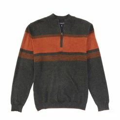 Wholesale 👏 Roundtree & Yorke Long-Sleeve Mock Neck Quarter-Zip Pullover Wine Heather 👏