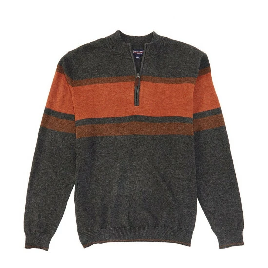 Wholesale ๐ Roundtree & Yorke Long-Sleeve Mock Neck Quarter-Zip Pullover Wine Heather ๐