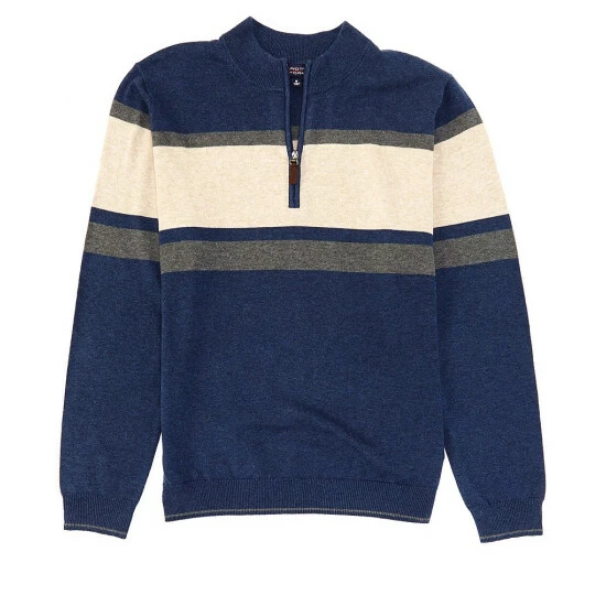 Wholesale ๐ Roundtree & Yorke Long-Sleeve Mock Neck Quarter-Zip Pullover Wine Heather ๐ - Image 2