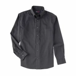 Coupon 🎉 Roundtree & Yorke TravelSmart Long-Sleeve Solid Herringbone Sportshirt Light Indigo 🔥