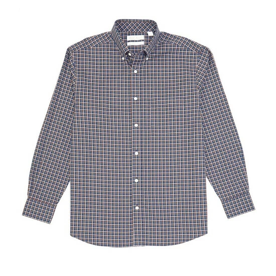 Cheapest 🌟 Gold Label Roundtree & Yorke Long-Sleeve Checked Sport 👚 Shirt Wine 🌟 - Image 2