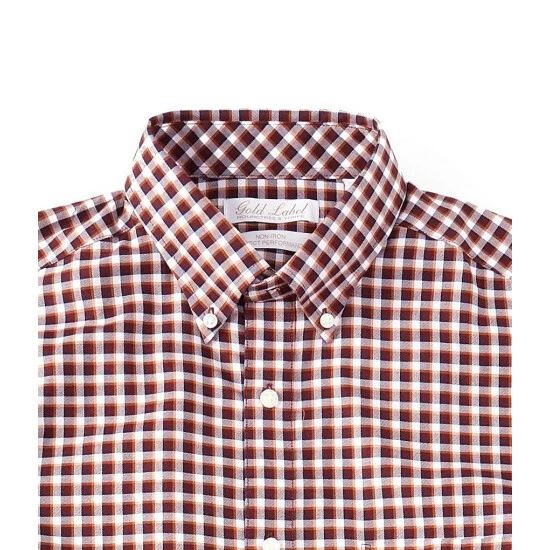 Cheapest 🌟 Gold Label Roundtree & Yorke Long-Sleeve Checked Sport 👚 Shirt Wine 🌟 - Image 4