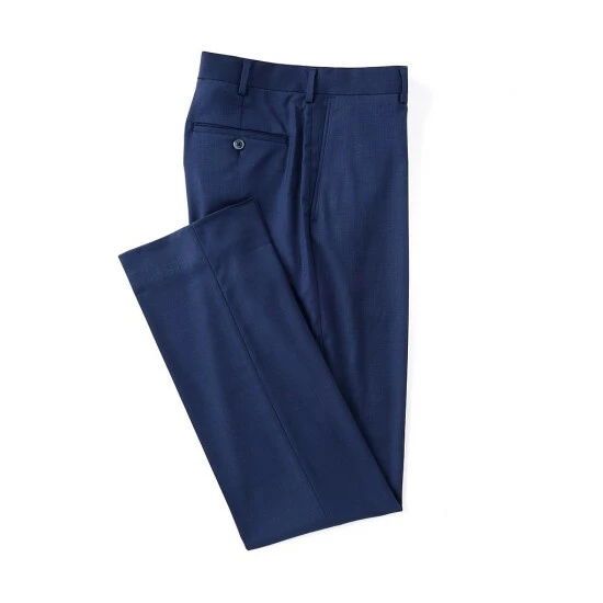 Cheapest 🌟 Roundtree & Yorke TravelSmart Luxury Gabardine Ultimate Comfort Classic Fit Non-Iron Flat Front 👗 Dress Pants Blue ✨